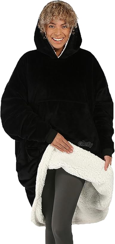 Black blanket hoodie